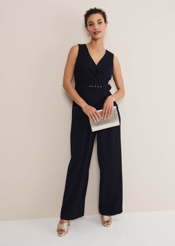 Phase Eight Lissia Wide Leg Jumpsuit Navy Australia | SW8913752